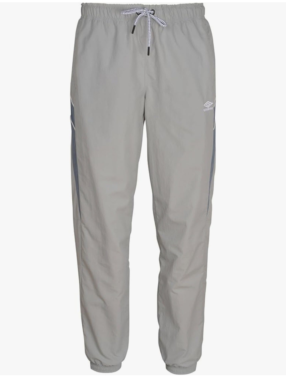 Umbro Gray Drawstring Track Pants with Dark Side Stripes